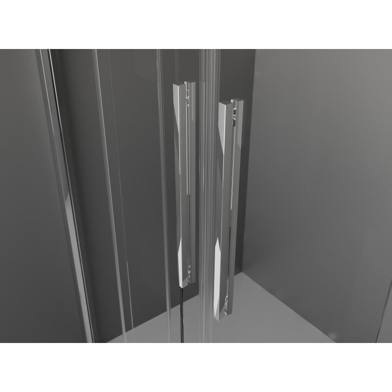 Mexen Velar L Duo cabine de douche coulissante 100 x 90 cm, graphite, chrome - 871-100-090-02-43-01