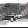 Mexen Velar L Duo cabine de douche coulissante 90 x 80 cm, transparent, blanc - 871-090-080-02-03-20