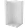 Mexen Velar L Duo cabine de douche coulissante 100 x 90 cm, givrée, blanche - 871-100-090-02-33-20