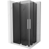 Mexen Velar L Duo cabine de douche coulissante 90 x 80 cm, graphite, blanc - 871-090-080-02-43-20