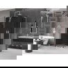 Mexen Velar L Duo cabine de douche coulissante 90 x 80 cm, graphite, blanche - 871-090-080-02-43-20