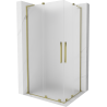 Mexen Velar L Duo cabine de douche coulissante 90 x 80 cm, givrée, dorée - 871-090-080-02-33-50