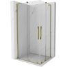 Mexen Velar L Duo cabine de douche coulissante 100 x 90 cm, transparent, or - 871-100-090-02-03-50