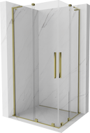 Mexen Velar L Duo cabine de douche coulissante 90 x 80 cm, transparent, or - 871-090-080-02-03-50