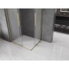 Mexen Velar L Duo cabine de douche coulissante 100 x 90 cm, dépoli, or brossé - 871-100-090-02-33-55