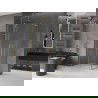 Mexen Velar L Duo cabine de douche coulissante 90 x 80 cm, transparent, or brossé - 871-090-080-02-03-55