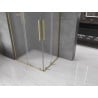 Mexen Velar L Duo cabine de douche coulissante 100 x 90 cm, dépoli, or brossé - 871-100-090-02-33-55