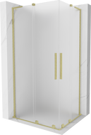 Mexen Velar L Duo cabine de douche coulissante 100 x 90 cm, dépoli, or brossé - 871-100-090-02-33-55