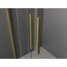 Mexen Velar L Duo cabine de douche coulissante 100 x 90 cm, dépoli, or brossé - 871-100-090-02-33-55