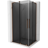 Mexen Velar L Duo cabine de douche coulissante 100 x 90 cm, graphite, or rose - 871-100-090-02-43-60