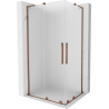 Mexen Velar L Duo cabine de douche coulissante 100 x 90 cm, givre, or rose - 871-100-090-02-33-60