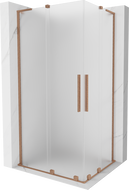 Mexen Velar L Duo cabine de douche coulissante 100 x 90 cm, givre, cuivre brossé - 871-100-090-02-33-65