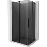 Mexen Velar L Duo cabine de douche coulissante 100 x 90 cm, graphite, gris canon brossé - 871-100-090-02-43-66