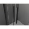 Mexen Velar L Duo cabine de douche coulissante 90 x 80 cm, graphite, gris canon brossé - 871-090-080-02-43-66
