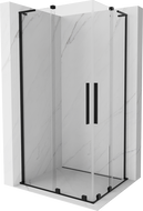 Mexen Velar L Duo cabine de douche coulissante 90 x 80 cm, transparent, noir - 871-090-080-02-03-70