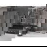 Mexen Velar L Duo cabine de douche coulissante 90 x 80 cm, givrée, noire - 871-090-080-02-33-70