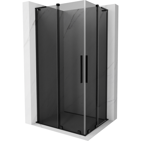 Mexen Velar L Duo cabine de douche coulissante 90 x 80 cm, graphite, noir - 871-090-080-02-43-70