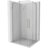 Mexen Velar L Duo cabine de douche coulissante 100 x 90 cm, transparent, nickel brossé - 871-100-090-02-03-97