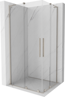 Mexen Velar L Duo cabine de douche coulissante 100 x 90 cm, transparent, nickel brossé - 871-100-090-02-03-97