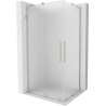 Mexen Velar L Duo cabine de douche coulissante 90 x 80 cm, givrée, nickel brossé - 871-090-080-02-33-97