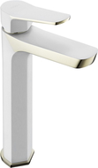 Mexen Lerma robinet de lavabo haut, Blanc/Or - 74310-25