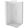 Mexen Velar paroi de douche rabattable Walk-in 85 x 200 cm, verre dépoli 8 mm, chrome - 871-085-000-33-01
