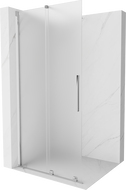 Mexen Velar paroi de douche rabattable Walk-in 85 x 200 cm, verre dépoli 8 mm, chrome - 871-085-000-33-01