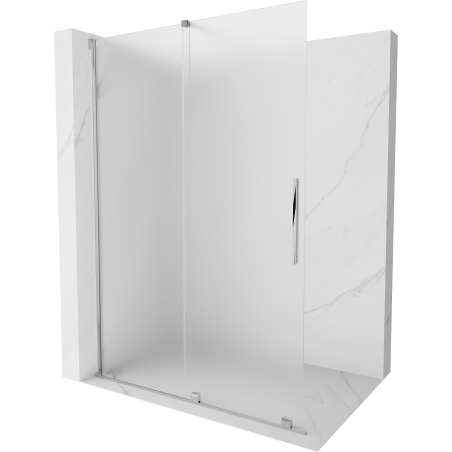 Panneau de douche Mexen Velar Walk-in 140 x 200 cm, verre dépoli 8 mm, chrome - 871-140-000-33-01