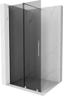 Mexen Velar paroi de douche coulissante Walk-in 90 x 200 cm, graphite 8 mm, chrome - 871-090-000-43-01