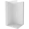 Mexen Velar paroi de douche coulissante Walk-in 90 x 200 cm, verre dépoli 8 mm, blanche - 871-090-000-33-20