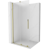 Mexen Velar paroi de douche rétractable Walk-in 75 x 200 cm, verre dépoli 8 mm, doré - 871-075-000-33-50