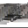 Mexen Velar paroi de douche pliable Walk-in 160 x 200 cm, givrée 8 mm, dorée - 871-160-000-33-50