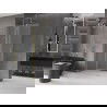 Mexen Velar paroi de douche rétractable Walk-in 100 x 200 cm, verre givré 8 mm, finition dorée brossée - 871-100-000-33-55