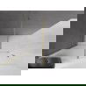 Mexen Velar paroi de douche pliable Walk-in 130 x 200 cm, verre dépoli 8 mm, finition dorée brossée - 871-130-000-33-55