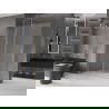 Paroi de douche Mexen Velar Walk-in extensible 160 x 200 cm, verre dépoli 8 mm, finition en laiton brossé - 871-160-000-33-55