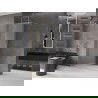 Paroi de douche Mexen Velar Walk-in extensible 160 x 200 cm, verre dépoli 8 mm, finition en laiton brossé - 871-160-000-33-55