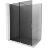 Mexen Velar paroi de douche coulissante Walk-in 140 x 200 cm, graphite 8 mm, chrome - 871-140-000-43-01