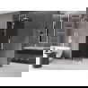 Mexen Velar paroi de douche extensible Walk-in 100 x 200 cm, graphite 8 mm, blanc - 871-100-000-43-20