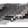 Mexen Velar paroi de douche extensible Walk-in 100 x 200 cm, graphite 8 mm, blanc - 871-100-000-43-20