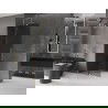 Paroi de douche Mexen Velar extensible Walk-in 100 x 200 cm, graphite 8 mm, dorée - 871-100-000-43-50