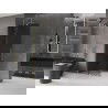 Mexen Velar paroi de douche Walk-in extensible 70 x 200 cm, graphite 8 mm, doré brossé - 871-070-000-43-55