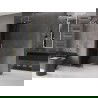 Mexen Velar paroi de douche Walk-in extensible 70 x 200 cm, graphite 8 mm, doré brossé - 871-070-000-43-55