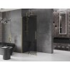 Mexen Velar Paroi de douche coulissante Walk-in 90 x 200 cm, graphite 8 mm, brossé doré - 871-090-000-43-55