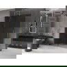 Mexen Velar paroi de douche pliante Walk-in 140 x 200 cm, graphite 8 mm, doré brossé - 871-140-000-43-55