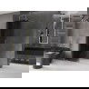 Mexen Velar paroi de douche pliante Walk-in 140 x 200 cm, graphite 8 mm, doré brossé - 871-140-000-43-55