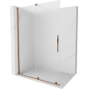 Mexen Velar paroi de douche coulissante Walk-in 130 x 200 cm, verre dépoli 8 mm, or rose - 871-130-000-33-60