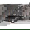 Mexen Velar paroi de douche coulissante Walk-in 140 x 200 cm, verre dépoli 8 mm, or rose - 871-140-000-33-60