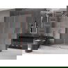 Mexen Velar paroi de douche rétractable Walk-in 160 x 200 cm, verre dépoli 8 mm, or rose - 871-160-000-33-60
