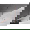 Mexen Velar paroi de douche rétractable Walk-in 160 x 200 cm, verre dépoli 8 mm, or rose - 871-160-000-33-60