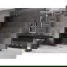 Paroi de douche Mexen Velar rétractable Walk-in 85 x 200 cm, graphite 8 mm, or rose - 871-085-000-43-60